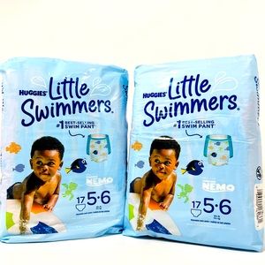Huggies Little Swimmers Disposable Swim Diapers Finding Nemo Size 5-6